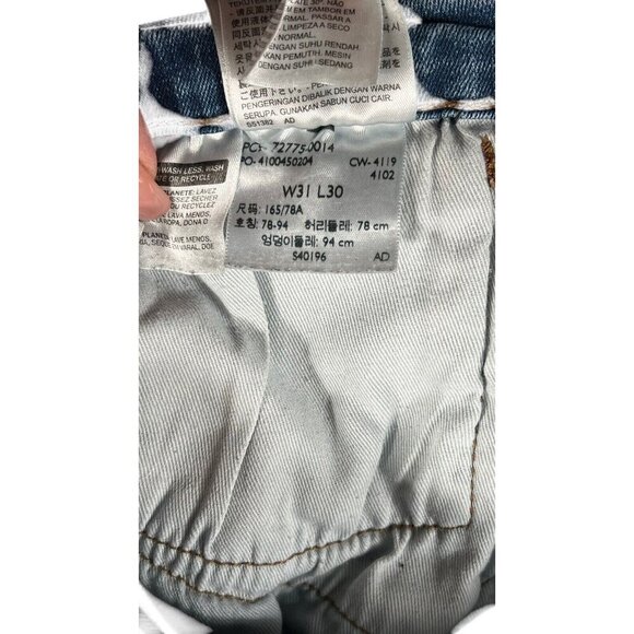 Rare Levi’s Premium Engineered Jeans Red Tab W31 L30 Custom Curved Hem - Picture 14 of 16